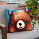 The Brown Bear Throw Pillow By Image Conscious - by all about vibe