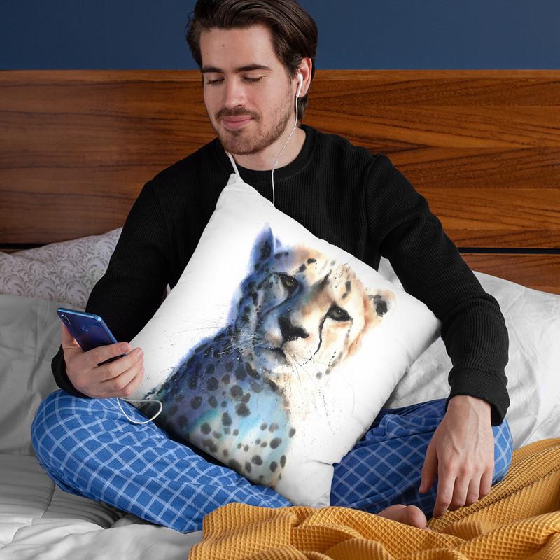Cheetah Throw Pillow By Image Conscious - by all about vibe