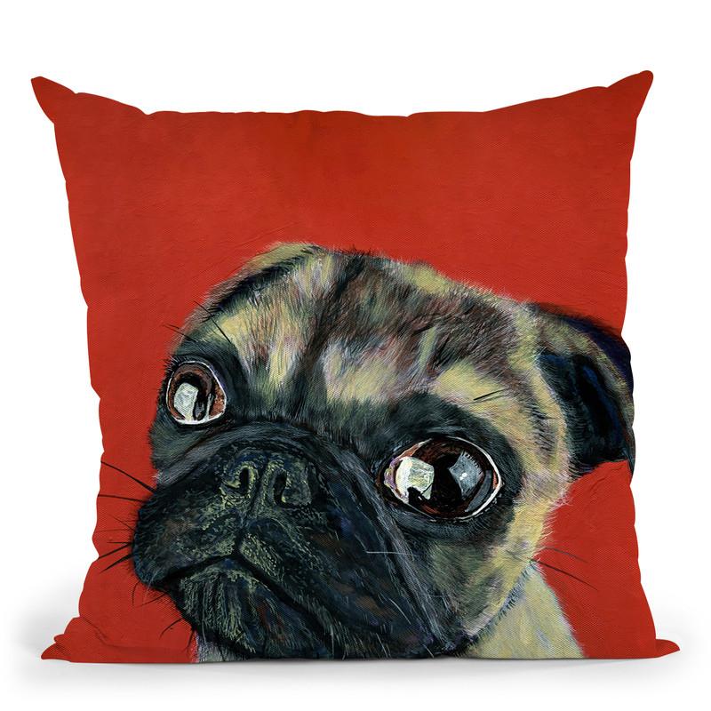 Pugly Throw Pillow By Image Conscious - by all about vibe