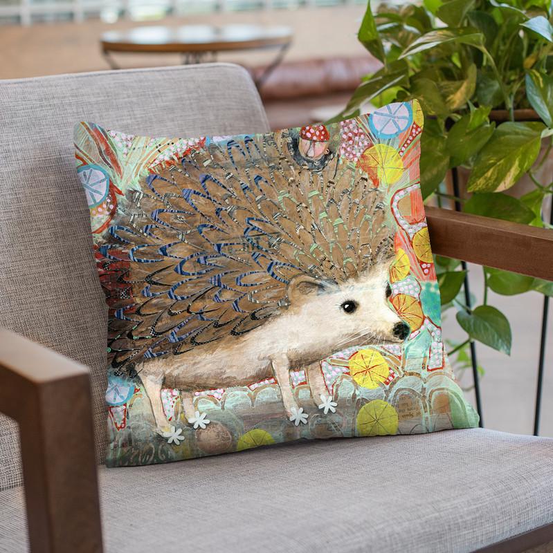 Hedgie Throw Pillow By Image Conscious - by all about vibe