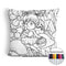 Fairy with fruit basket coloring pillow Made In USA
