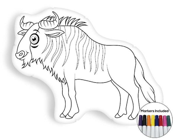Bison coloring pillow Made In USA