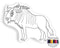 Bison coloring pillow Made In USA