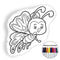 Butterfly cartoon coloring pillow Made In USA