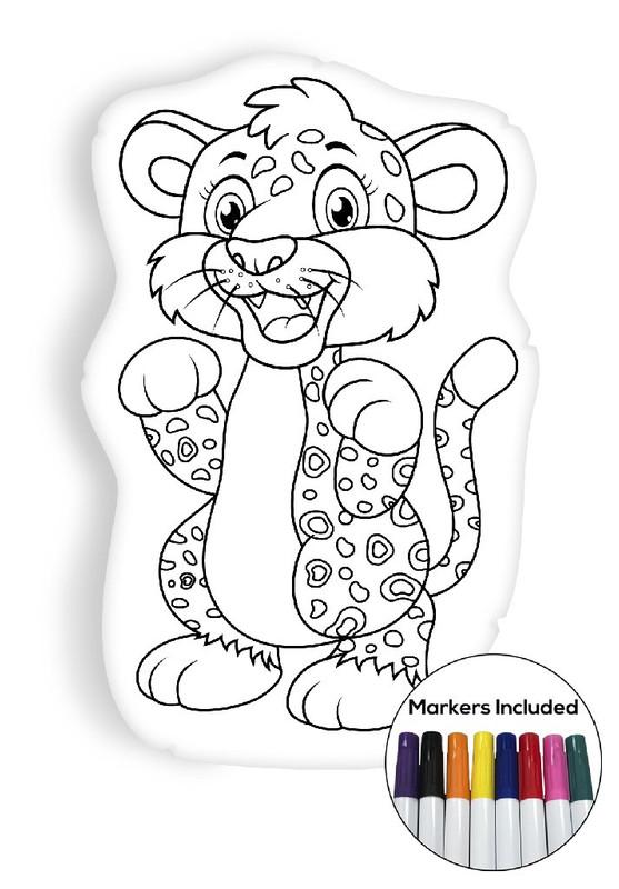 Cheetah coloring pillow Made In USA