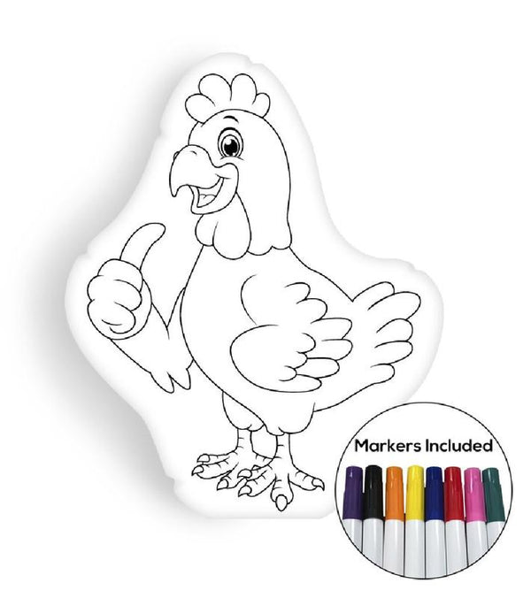 Chicken coloring pillow Made In USA