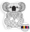Coala coloring pillow Made In USA