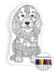 Dog coloring pillow Made In USA