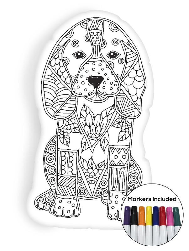 Dog coloring pillow Made In USA