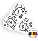 Fish III coloring pillow Made In USA