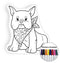 French Bulldog coloring pillow Made In USA