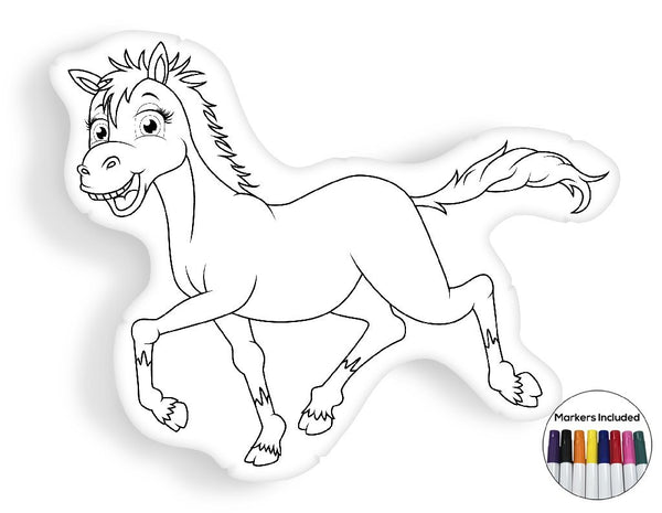 Horse coloring pillow Made In USA
