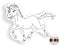 Horse coloring pillow Made In USA