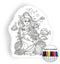 Mermaid brushing her hair coloring pillow Made In USA