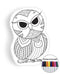 Owl IV coloring pillow Made In USA