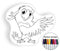 Parrot coloring pillow Made In USA