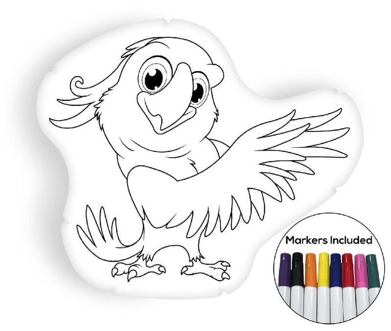Parrot coloring pillow Made In USA