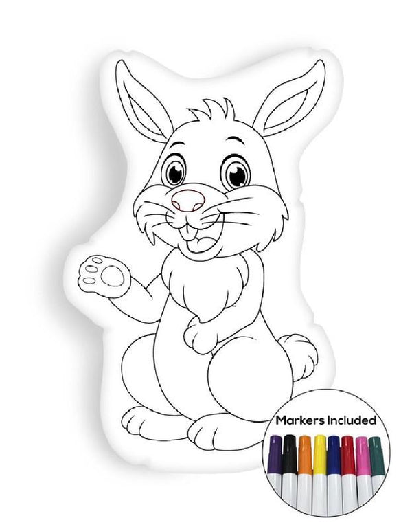 Rabbit coloring pillow Made In USA