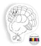 Turkey coloring pillow Made In USA