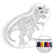 Tyrannosaurus coloring pillow Made In USA