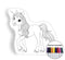 Unicorn I coloring pillow Made In USA