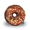 Chocolate Donut With Nuts Throw Pillow By All About Vibe
