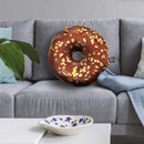 Chocolate Donut With Nuts Throw Pillow By All About Vibe