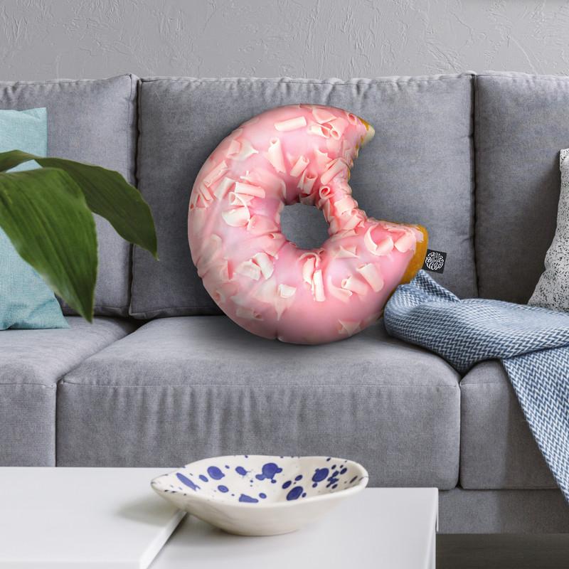 Donut Bitten I Throw Pillow By All About Vibe