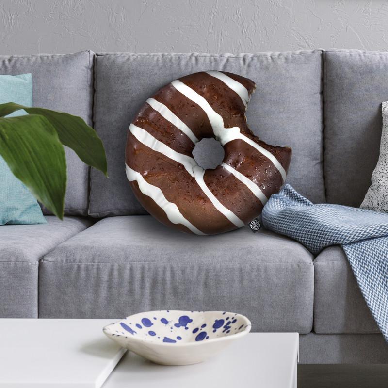 Donut Bitten Ii Throw Pillow By All About Vibe
