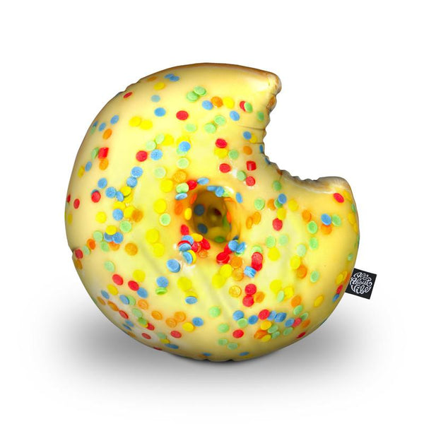 Donut Bitten V Throw Pillow By All About Vibe
