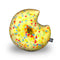 Donut Bitten V Throw Pillow By All About Vibe