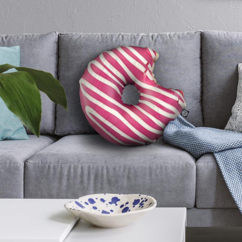 Donut Bitten Viii Throw Pillow By All About Vibe