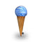 Ice Cream Cone Blue Throw Pillow By All About Vibe