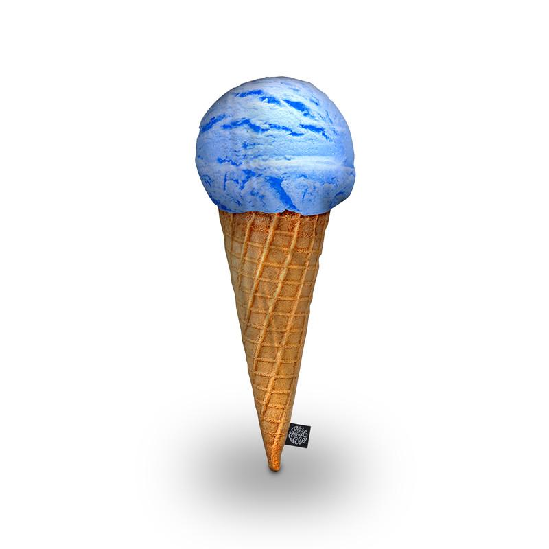 Ice Cream Cone Blue Throw Pillow By All About Vibe