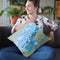 Blue Puffs Throw Pillow By Jan Griggs