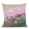 Pink Puffs Throw Pillow By Jan Griggs