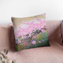 Pink Puffs Throw Pillow By Jan Griggs