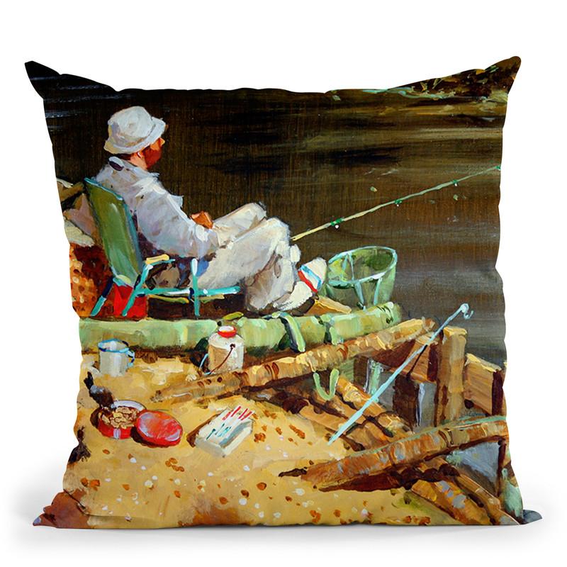 Chance Of A Bite Throw Pillow By John Haskins - by all about vibe