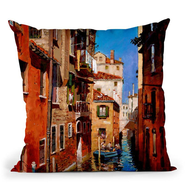Dorsoduro Throw Pillow By John Haskins - by all about vibe