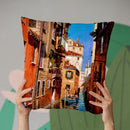 Dorsoduro Throw Pillow By John Haskins - by all about vibe