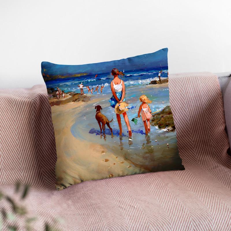 Edge Of The Tide Throw Pillow By John Haskins - by all about vibe