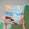 Ocean Ebb Throw Pillow By John Haskins - by all about vibe
