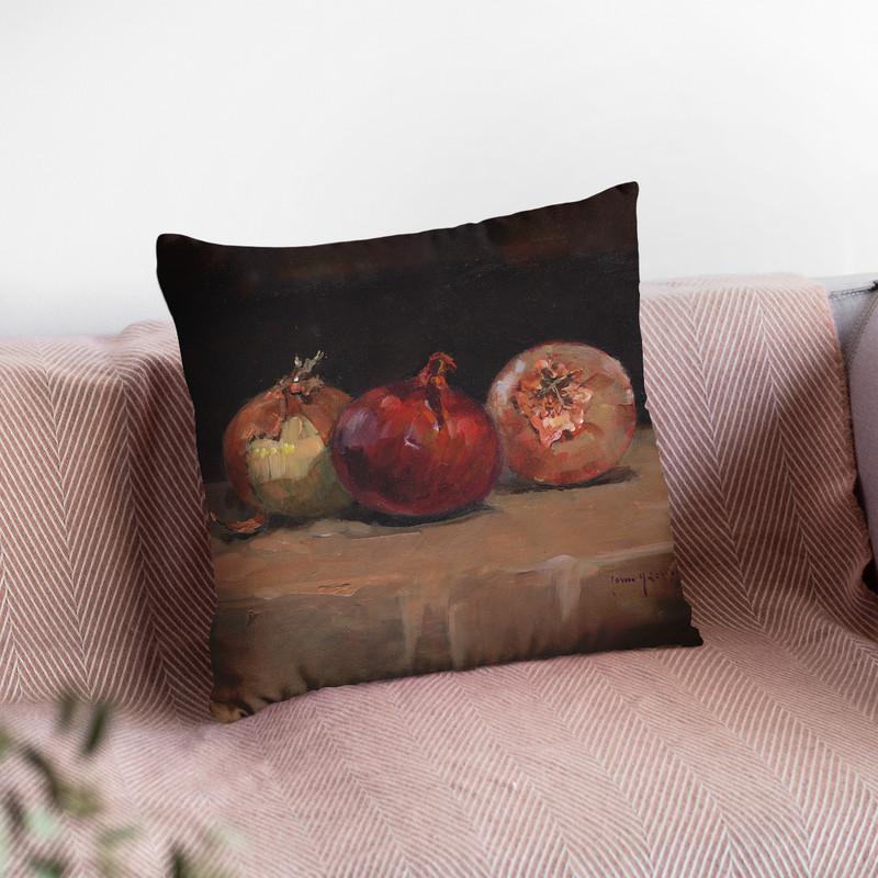 Onions.Tif Throw Pillow By John Haskins - by all about vibe