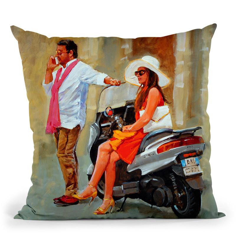 Pronto Throw Pillow By John Haskins - by all about vibe