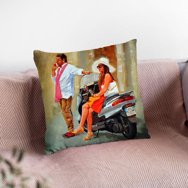 Pronto Throw Pillow By John Haskins - by all about vibe