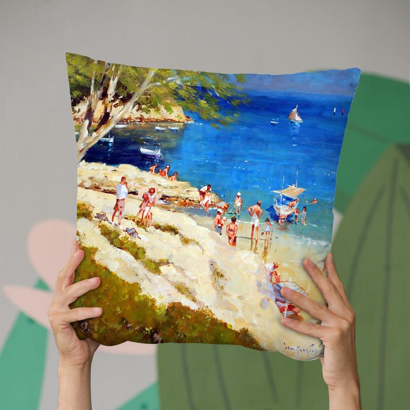 Summer In The Bay Throw Pillow By John Haskins - by all about vibe