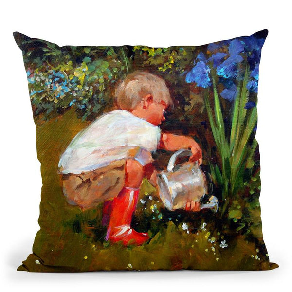 The Gardeners Assistant Throw Pillow By John Haskins - by all about vibe