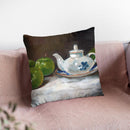 The Saki Pot Throw Pillow By John Haskins - by all about vibe