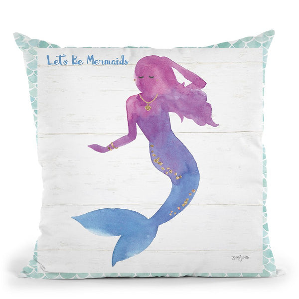 Mermaid Friends Iii Lets Be Throw Pillow By Jenaya Jackson