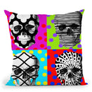 Four Heads Throw Pillow by Jodi Pedri